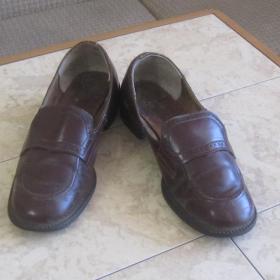 Винтажные туфли коричневого цвета из натуральной кожи, размер - 37