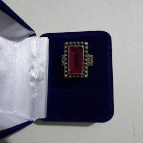 Перстень Серебро СССР 875 пробы Рубин Старинный