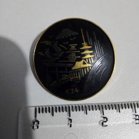 Брошь Япония  Покрытие Золото 24 карата