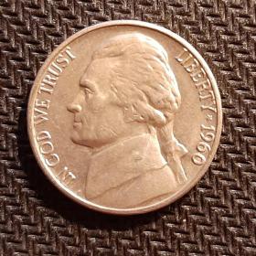 Монета 5 центов США 1960 год