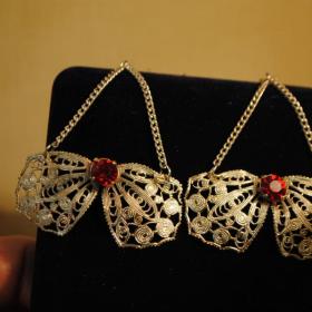 шикарные редкие серьги чешские серебрение ювелирное стекло