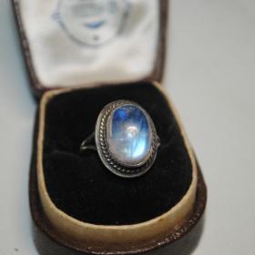 красивейшее кольцо серебро 925 адуляр лунный камень  