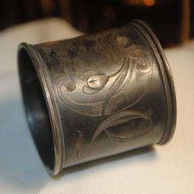 антикварное кольцо для салфеток серебро 84 проба 