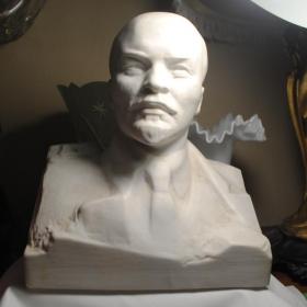 бюст скульптура статуэтка "ЛЕНИН" бисквитный фарфор ВЕРБИЛКИ  