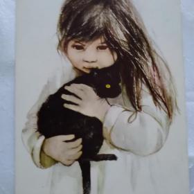 Данута Мушиньска-Заморска   Девочка с кошкой.  