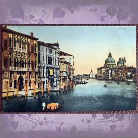 Антикварная открытка "Венеция. Гранд-канал". Италия