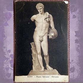 Антикварная открытка "Меркурий. Ватикан. Рим"