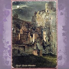 Антикварная открытка "Руины замка Вайденбург". Австрия