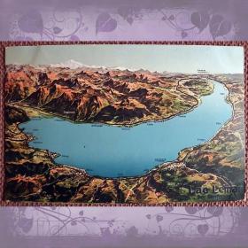 Антикварная открытка "Женевское озеро". Швейцария