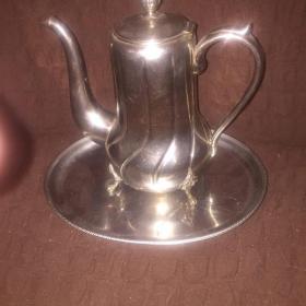 старинный чайник-кофейник Англия серебрение