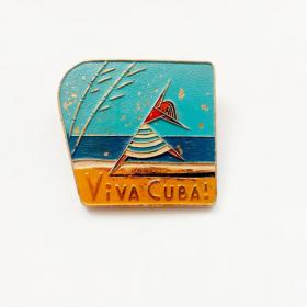 Винтажная брошь Viva, Cuba!