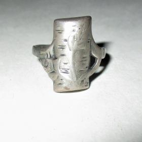Кольцо "Берёзка" серебро 875 проба звезда КЮ8