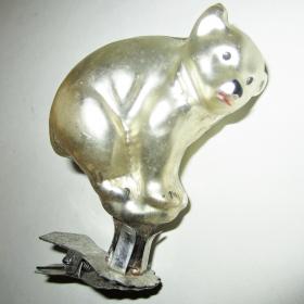 Ёлочная игрушка СССР медвежонок