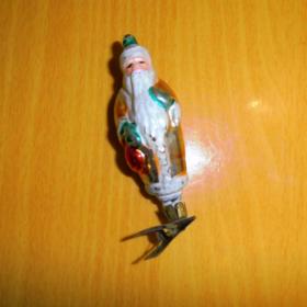 Ёлочная игрушка дед мороз , на прищепке , СССР