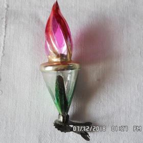 Ёлочная игрушка (Олимпийский огонь,Факел) стекло.
