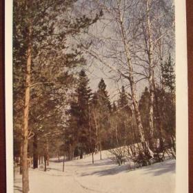 1964г. Открытка с зимним пейзажем