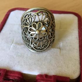 Кольцо  серебро 925, скань, размер 19-19,5. Крупное !!!