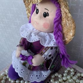 Французская коллекционная куколка с мешочком лаванды. С биркой.