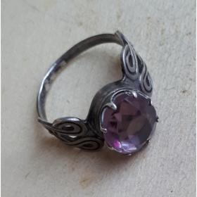 Старинный перстень / кольцо с аметистом