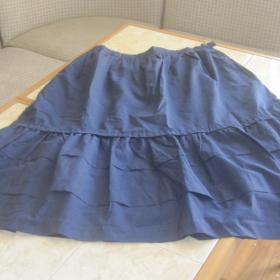 Новая винтажная юбка из хлопчатобумажной ткани синего цвета. На самом деле темнее. Размер 46