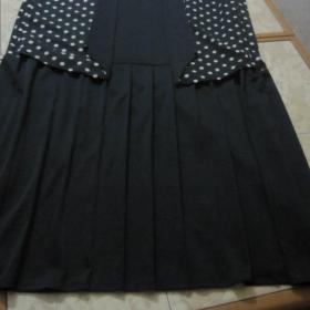 Летнее  винтажное  трикотажное платье-костюм ( лжекостюм), размер 48-50