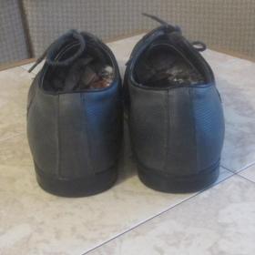   Мужские туфли темно-серого цвета из натуральной кожи,  размер 43. Состояние хорошее