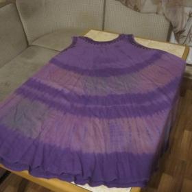 Х/б платье-сарафан с вышивкой. Размер 50