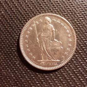 Монета 1 франк 1968 год Швейцария