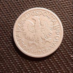 Монета 2 злотых 1958 год Польша