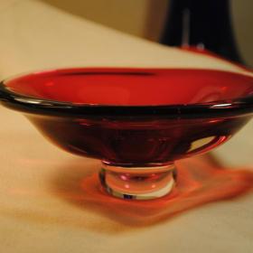 вазочка рубиновое стекло