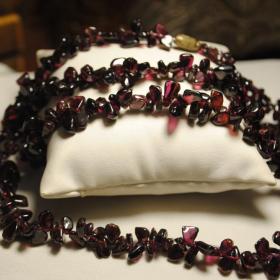 винтажные бусы колье ожерелье индия 80-е натуральный гранат альмандин  