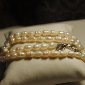 бусы ожерелье натуральный жемчуг 