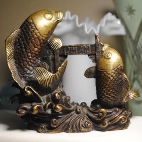 винтажная? старинная? статуэтка скульптура "рыбы" бронза старый китай?  