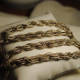 винтажная цепочка цепь мельхиор красивое плетение  
