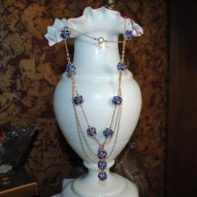 шикарное винтажное колье ожерелье сотуар чехословакия?  