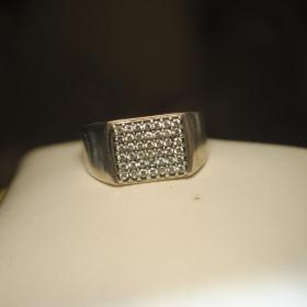кольцо перстень серебро 925 кокошник фианиты  