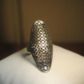 крупный стильный перстень кольцо серебро 925 кокошник  