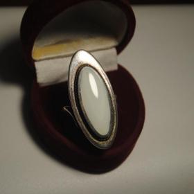 элегантное кольцо серебро 925 кокошник натуральный камень  