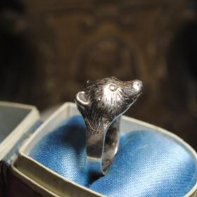 кольцо перстень "медведь" серебро 925 кокошник  