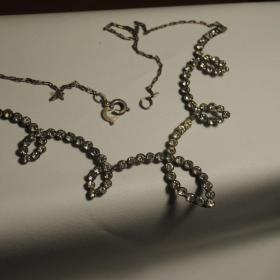 винтажное колье ожерелье серебро 875 проба звезда  