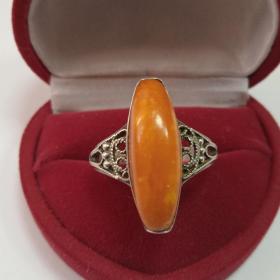 Кольцо перстень винтаж серебро СССР 875 проба янтарь