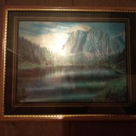 Картина Озеро в горах.