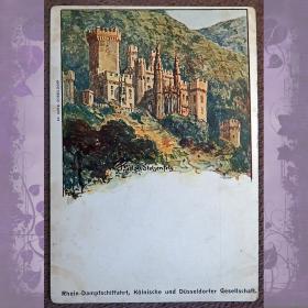 Антикварная открытка "Замок Штольценфельс". Германия