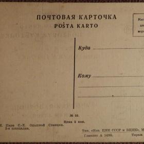 Открытка. Сочи. Парк С.-Х. Опытной Станции. 2-я площадка. 1920-е годы