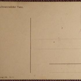 Антикварная открытка "Национальный танец. Шварцвальд". Германия