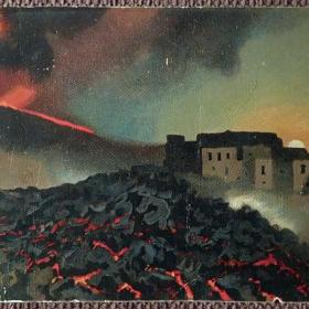 Антикварная открытка "Извержение Везувия (Апрель 1906)"