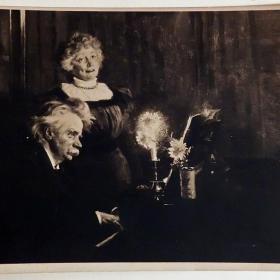 Антикварная открытка П.С. Крейер "Эдвард Григ". Национальный музей. Стокгольм