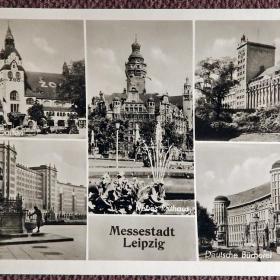 Открытка "Лейпциг. Городские достопримечательности". 1930-е годы