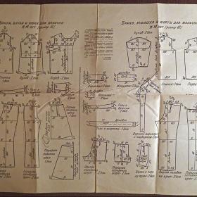 Выкройки. Детская одежда + вышивка и вязание. Приложение к журналу "Работница". 1971 год