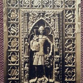 Антикварная открытка "Франкфуртский собор. Надгробие императора Гюнтера V". Германия